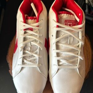 D wade converse white hi top sneakers